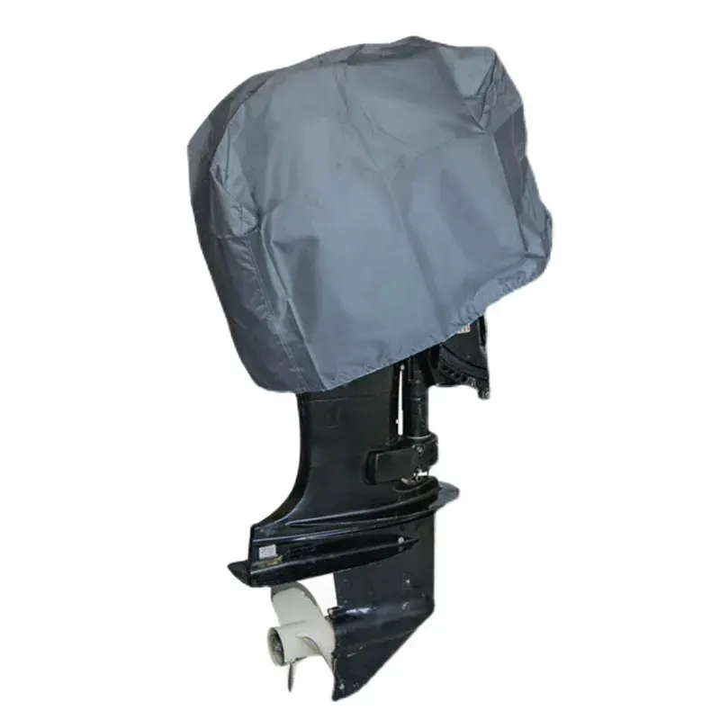 High Quality 600d Waterproof Reflective Strip Adjustable Strap Marine Outboard Cover Boat Motor Engine Cover