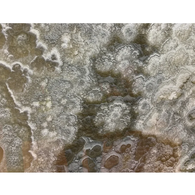 Book match cloudy grey onyx slab