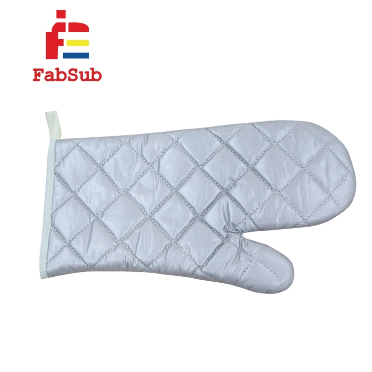 RTS Heat Resistant Custom Logo Linen Kitchen BBQ Oven Mitt Cooking Chef Sublimation Oven Mitt