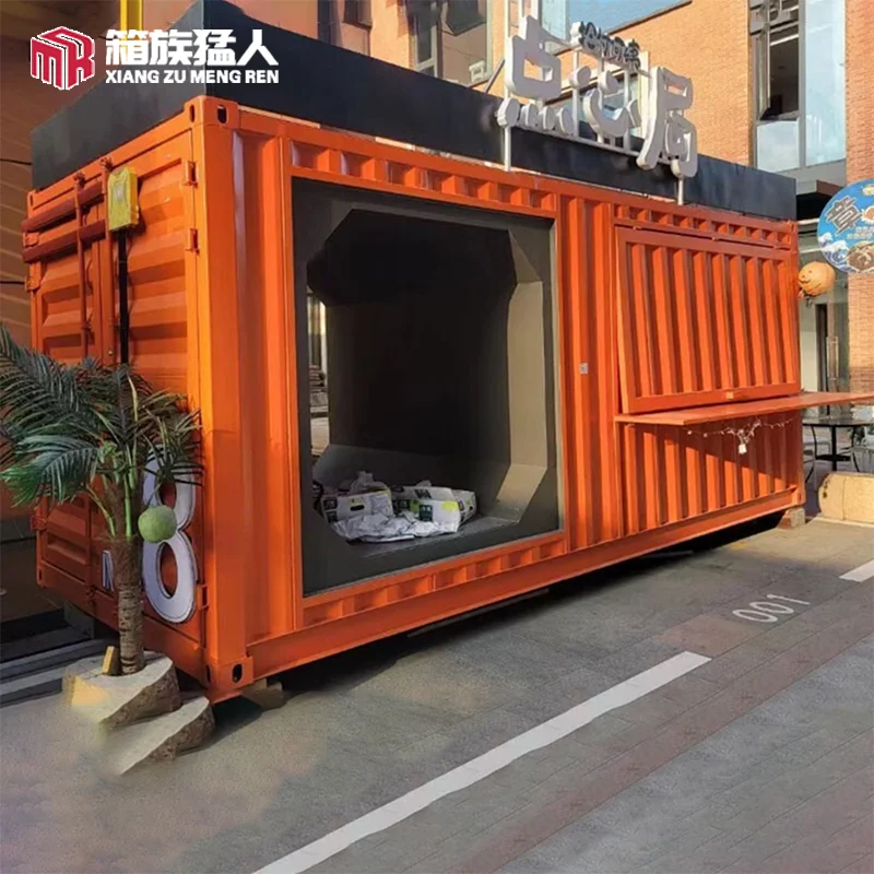 Factory hot sales 20 ft corrugated container house luxury mobile portable store office prefab container house 40 ft home on sale