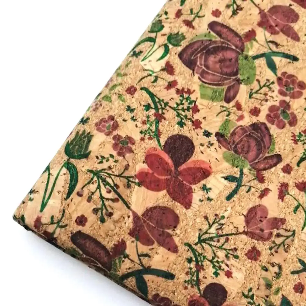 2020 New Arrivals A5 Size hardcover Art Flower Grass Natural Transfer Cork Pu wood  Notebook