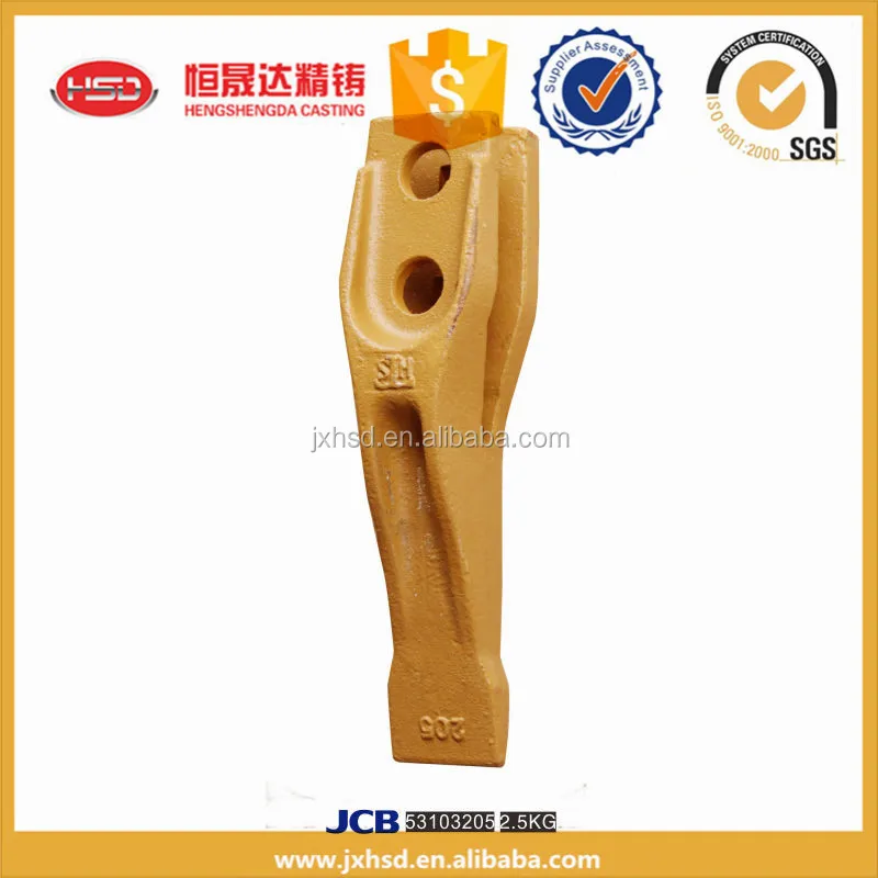 jcbs 3dx G.E.T Parts bucket Tooth and Adapters 53103205