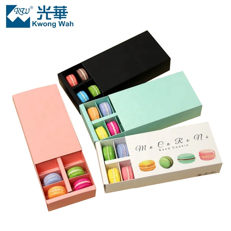 Wholesale Luxury Patisserie Donut Pac kaging Boxes With Clear Lid Macaron Paper Box