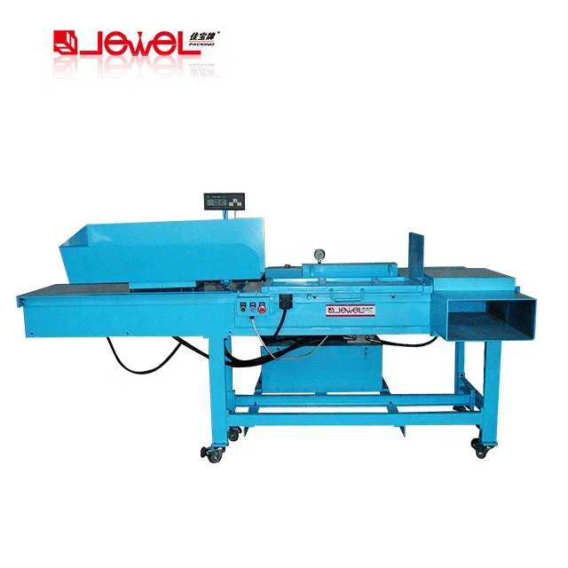 JEWEL Hot sale horizontal Fiber hydraulic baler/used cotton baler machine/ wiping rags packing machine with weighing device
