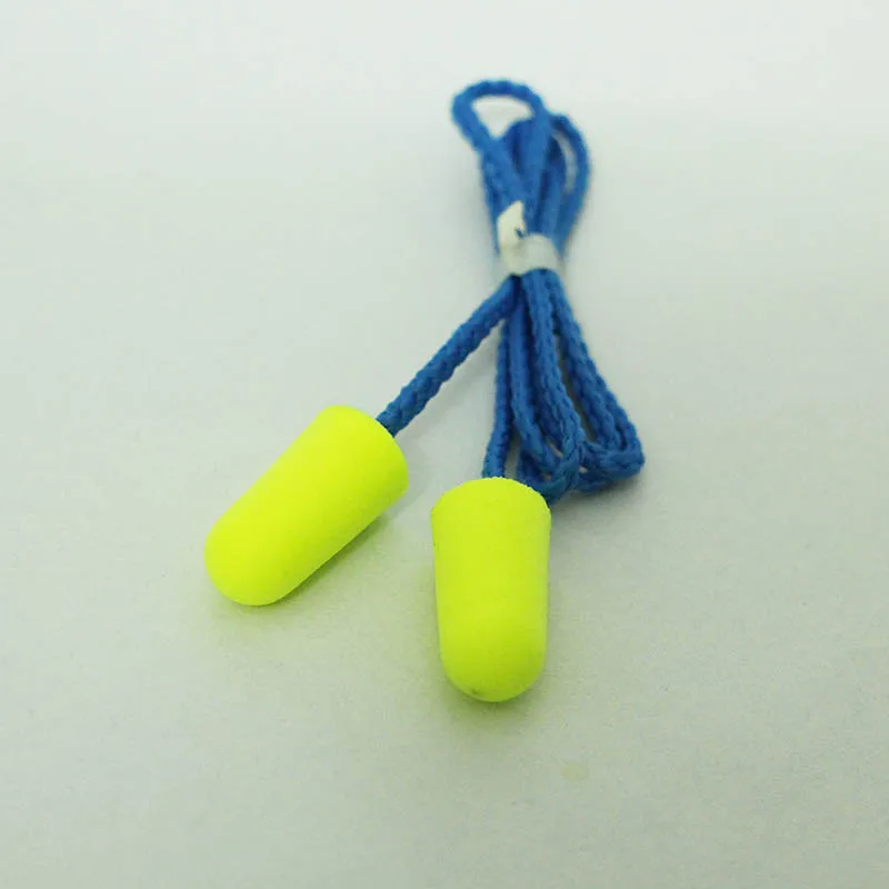 Good Quality Sponge Safety Earplugs Ear Plug with cotton cord Ear Protector