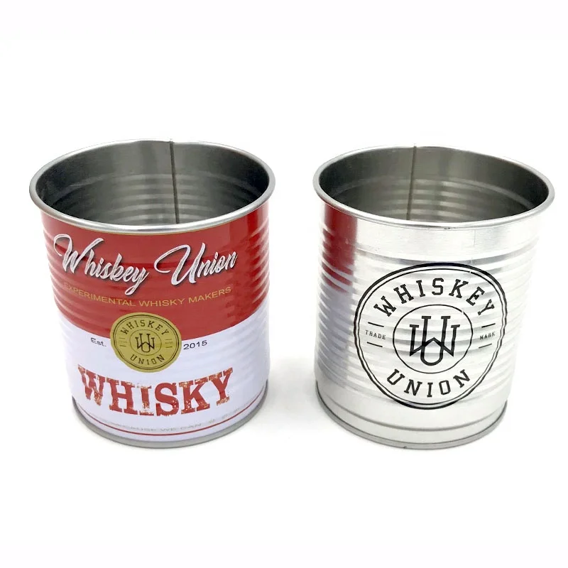 Hot sale factory directly 10 oz 330 ml small custom printed logo whiskey tin metal wine cup for bar