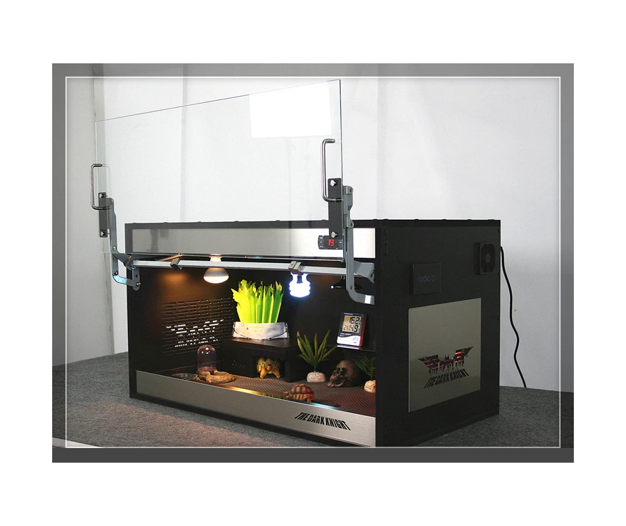 Custom size breathable Wi-Fi link smart fashion silver PVC reptile glass container cage