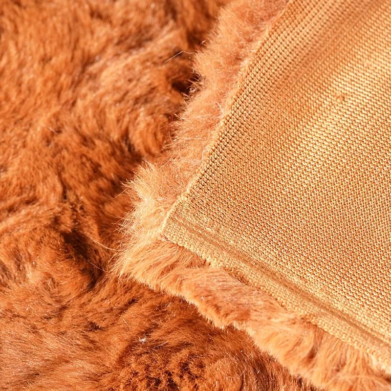 
Rose pattern Polyester knitted rabbit fur faux fur fabric trim 