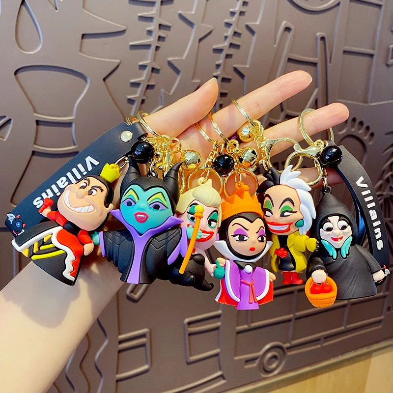 BaiMao personality 3d cartoon witch queen pendant key ring PVC resin custom car key key chain