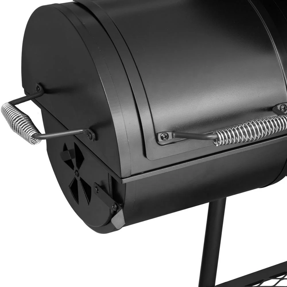 Large charcoal barrel smoker bbq outdoor grill