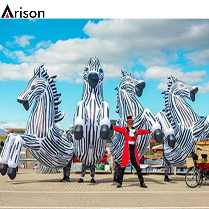 LED light bar pub club inflatable zebra inflatable horse for stage decoration animal inflatables