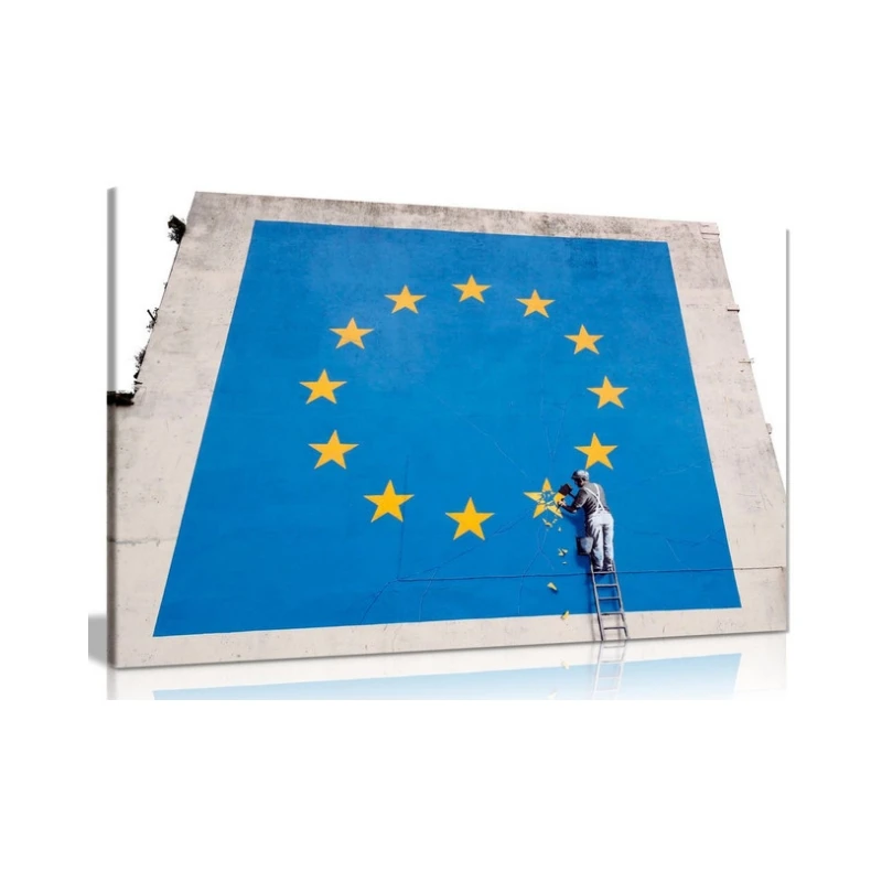 Banksy Eu Canvas Wall Art Picture Print Home Decor abstract canvas design wall art poster