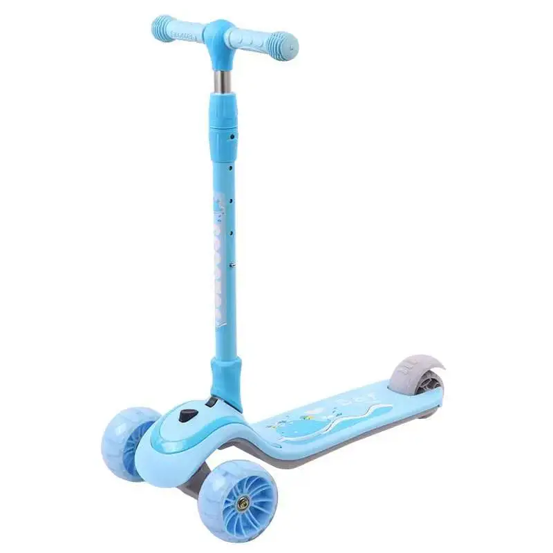 Flexible Foldable Height Adjustable CE Certification With Light and Music Kids Kick Foot Scooters