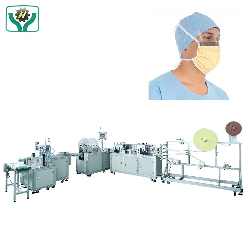 Mask machine with clear sheet (tie string type)