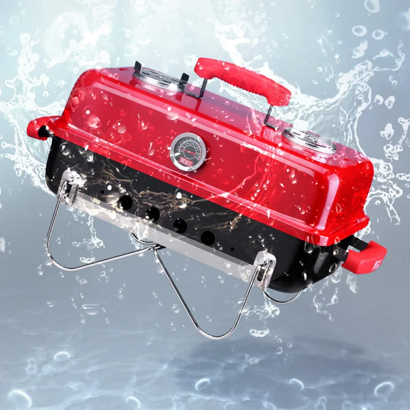 Mini Portable Foldable Camping BBQ Grills Outdoor Indoor Tabletop Smokeless Multi-function BBQ Smoker Charcoal Barbecue Grill