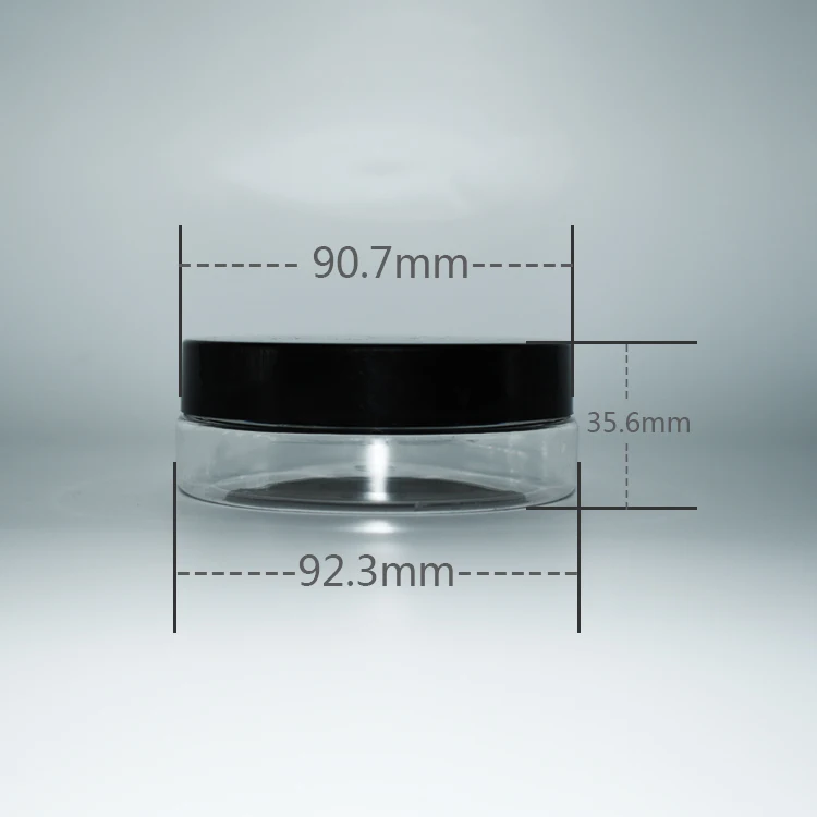 Custom Color Clear 105ml Plastic PET Cream Balm Jar Containers Storage For Body Creams and Gels