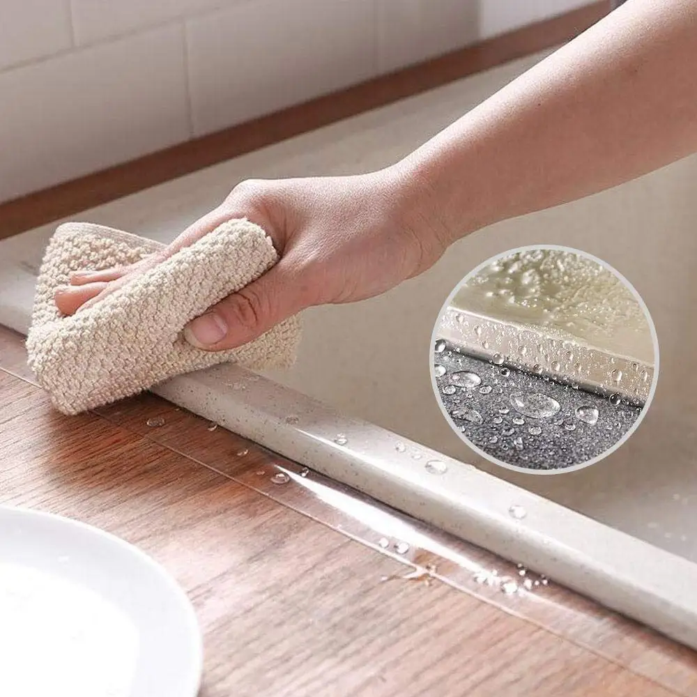 Water-proof Oil-proof PET Clear Nano Kitchen Caulk Strip Tape for Kitchen Bathroom Sink