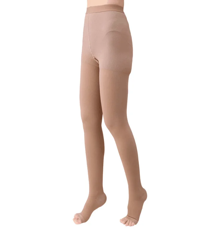Medical grade II compression tights varicose stockings and pantyhose black tube tights