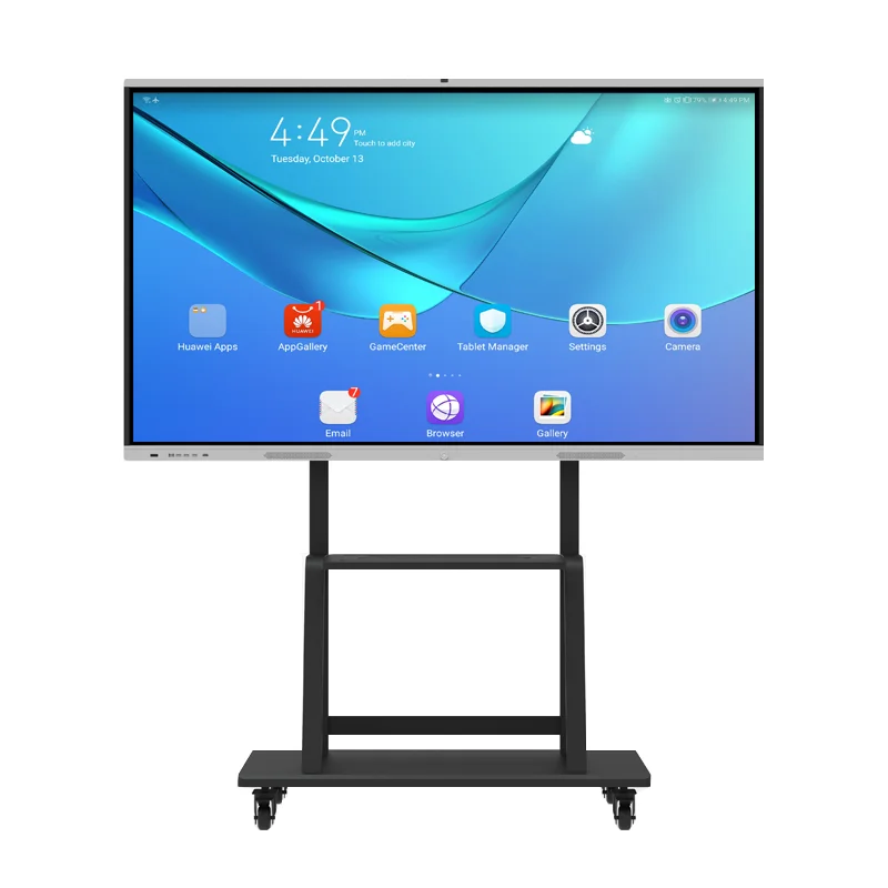 ODM 55 65 75 86 100 Inch Multi Touch All In One Portable Interactive Board Smart Whiteboard Interactive Flat Panel For Education