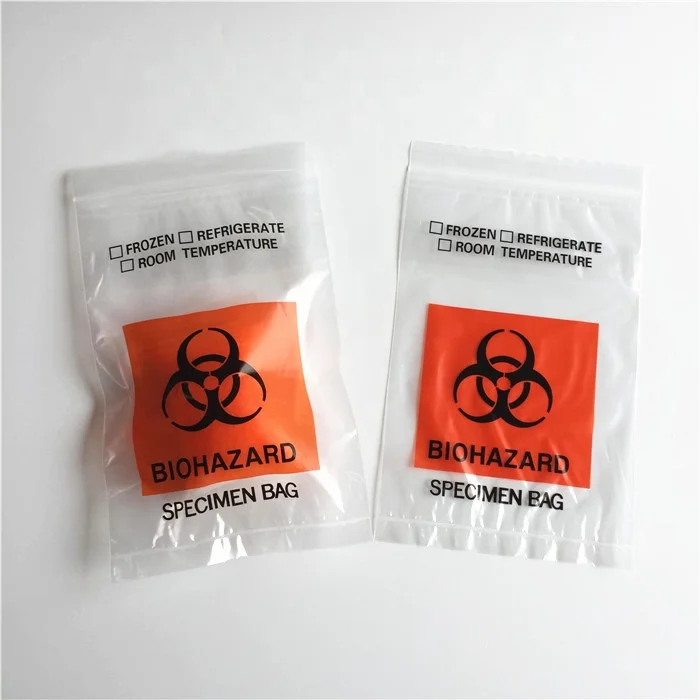 Biohazard Specimen Plastic Bag With Pocket