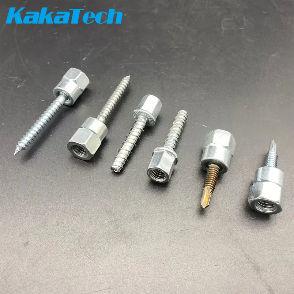 Geomet Sammys Threaded Rod Fitting Vertical Carbon Steel Galvanized Screw Anchor for Wood