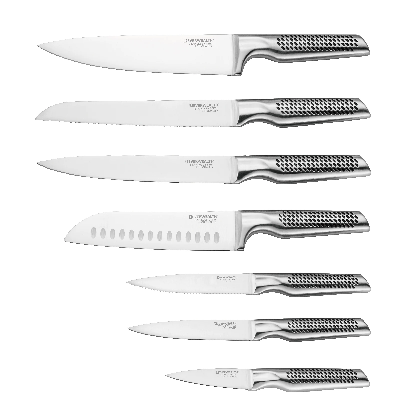 Extremely Sharp Stainless Steel Knife With Forged Bolster Hollow Handle Stainless Steel Kitchen Knife Set