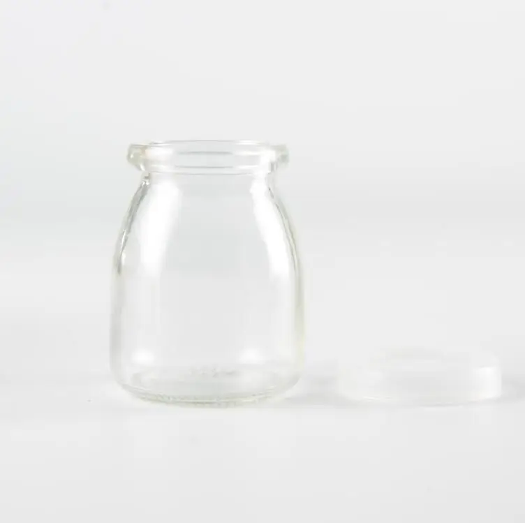Manufacturers wholesale glass transparent 100ml pudding small jelly bottle yogurt cup wishing star cork cover drift bottle