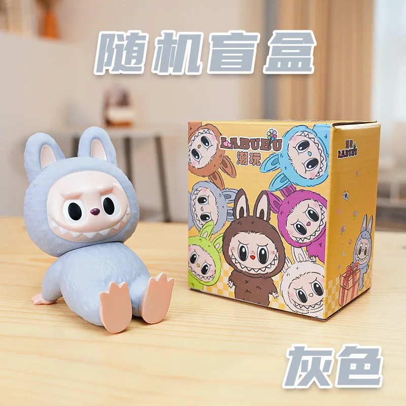 Linda Labubu Mobile Phone Stand Doll Bubble Matt Blind Box Toy Mini Pvc Anime Figure Labubu Keychain Blind Box Dolls