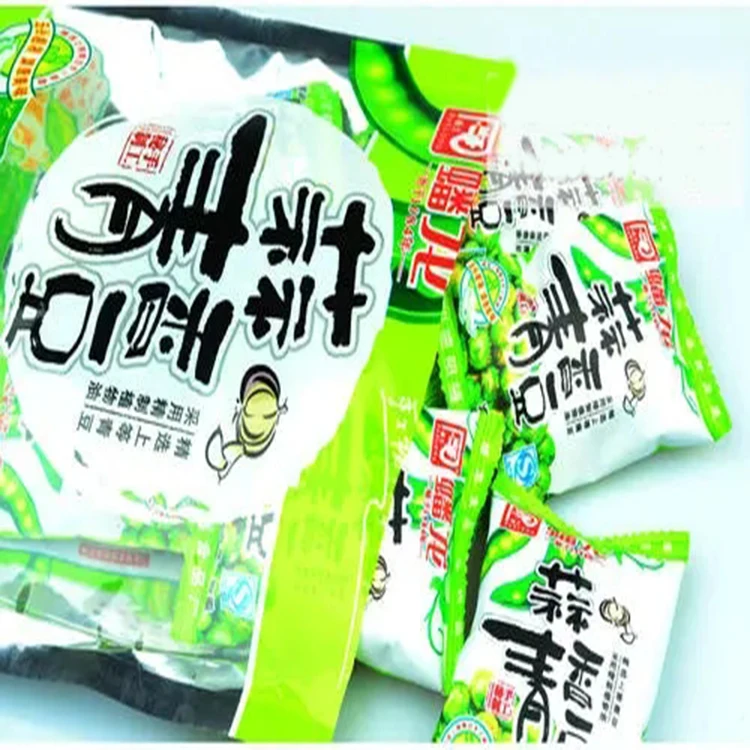 Sichuan Specialty Food Snacks Garlic Flavor Green Bean Nuts Processed Peas