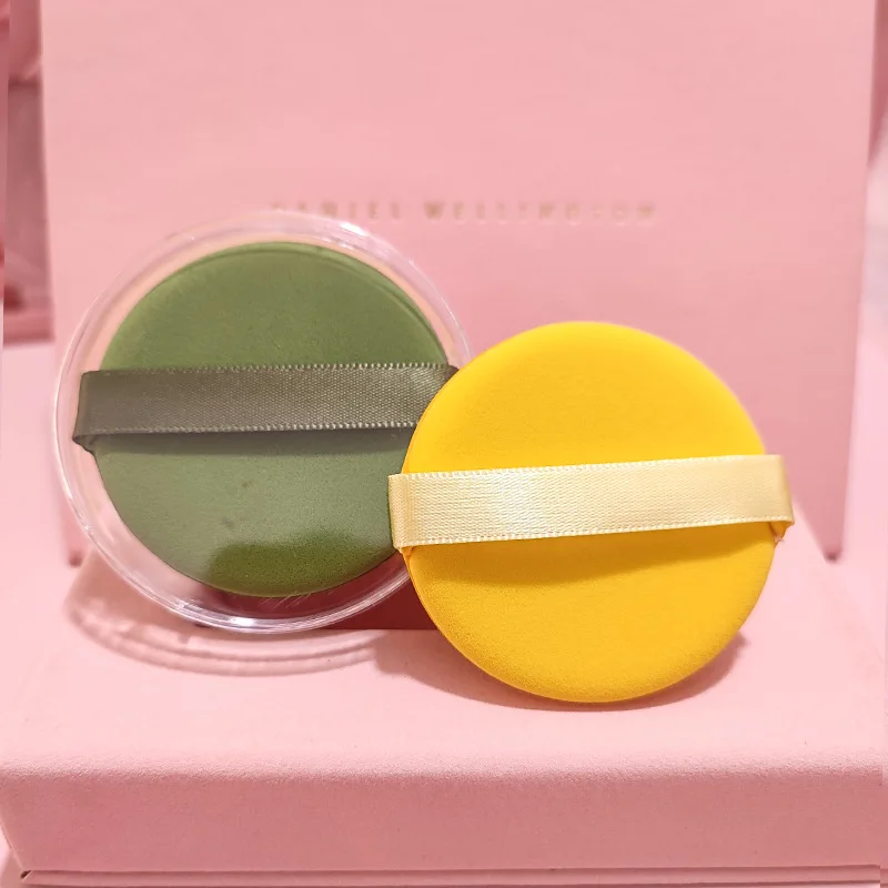 Double Effect Air Cushion Powder Puff and Wet Powder Cake Set Makeup Take Special Makeup Sponge Wgreendfrance Foundation Round