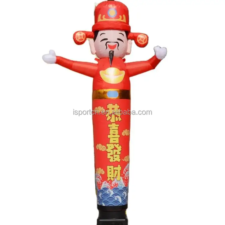 outdoor inflatable Welcome air dancer inflatable Chinese God of Wealth air Dancer with waving hand for Events Decoration
