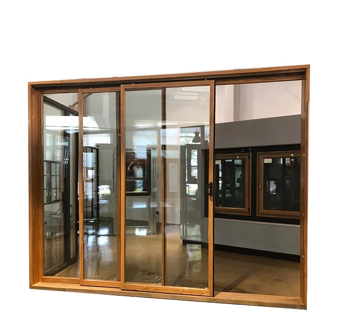 Aluminum cheap sliding tempered bulletproof glass doors