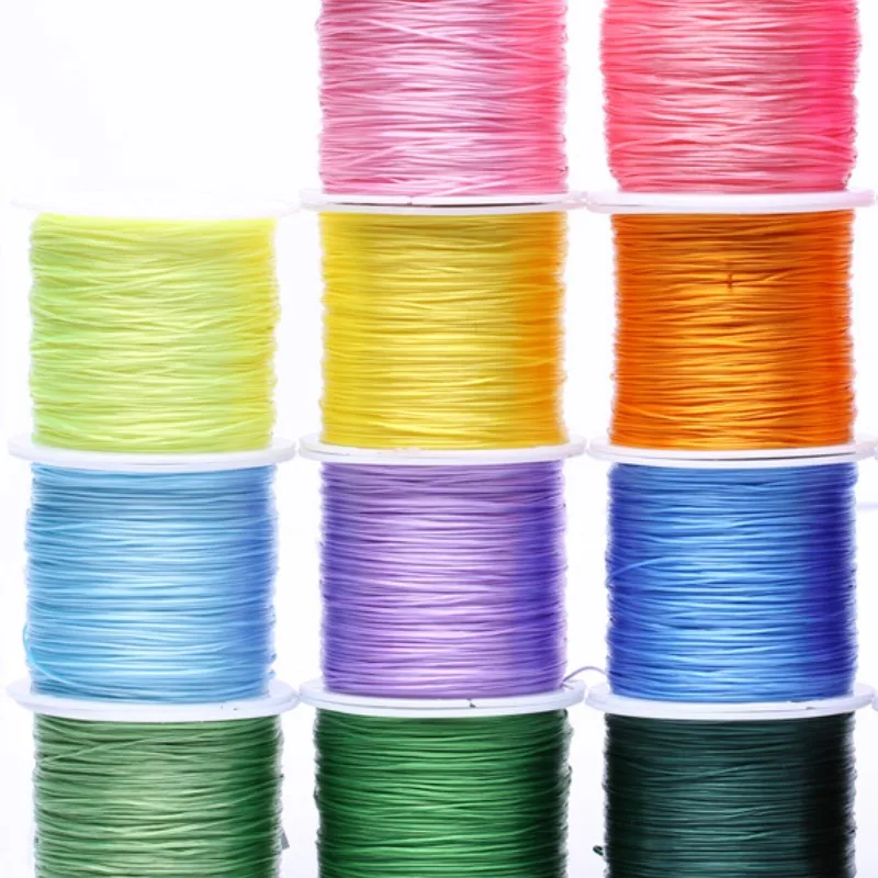 
DIY transparent colored crystal beaded elastic cord for beading cord bracelets craft jewelry making 