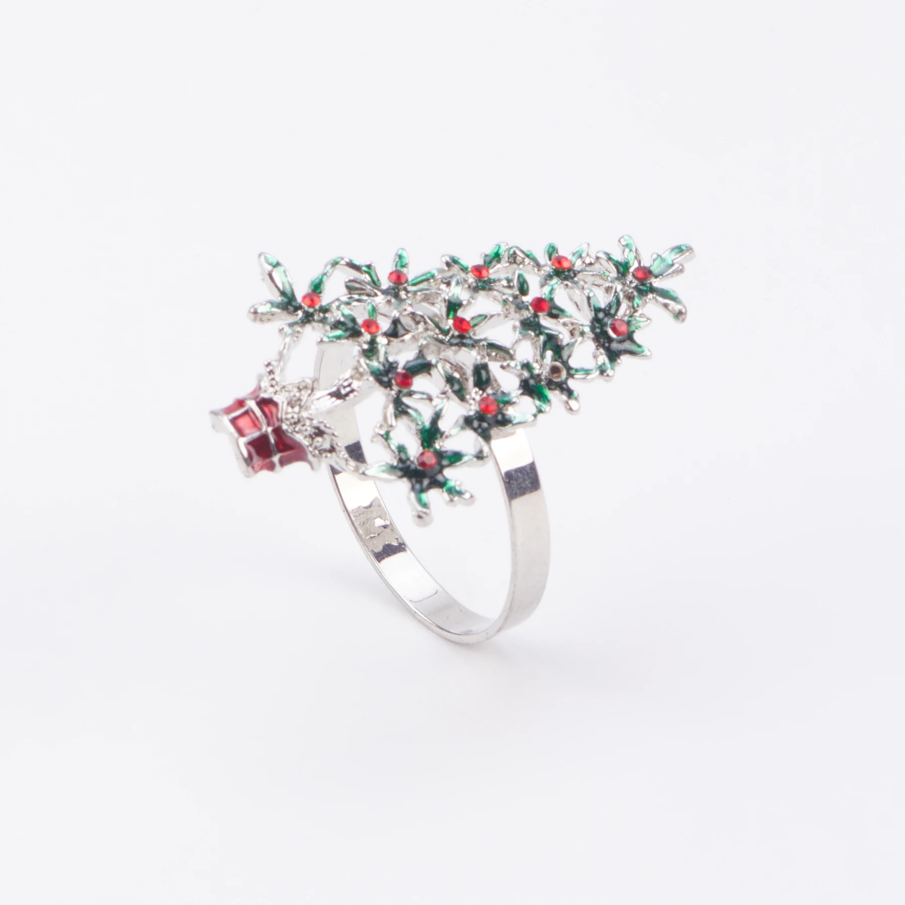 2024 новые дешевые металлические рождественские кольца для салфеток Олень Снежинка держатели