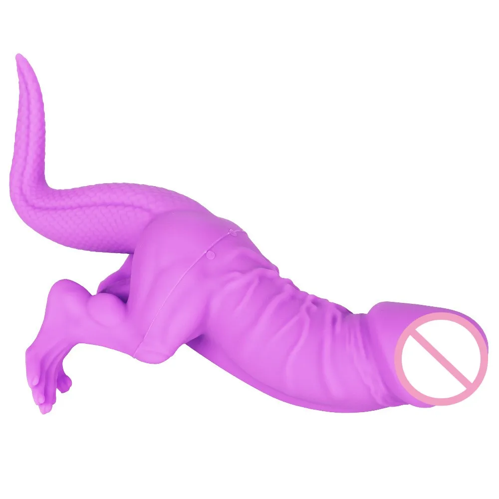adult fun Backyard dinosaur liquid silicone dildo anal plug male and female masturbation sex toys