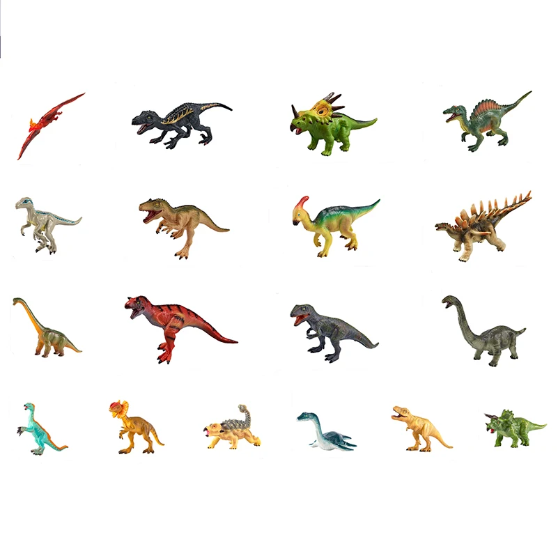 New Design Educational Toys Mini Simulated Dinosaur Realistic Looking Animal Toy Dinosaur With Name Card