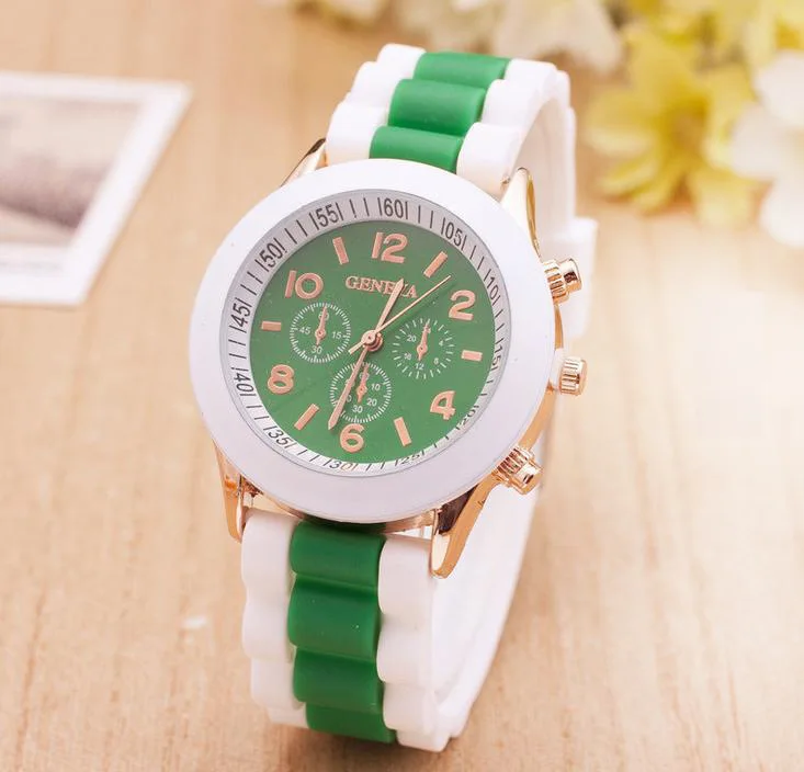 New arrival 12 colors Ladies Watch ,Classic Geneva Silicone Jelly watches for women and men