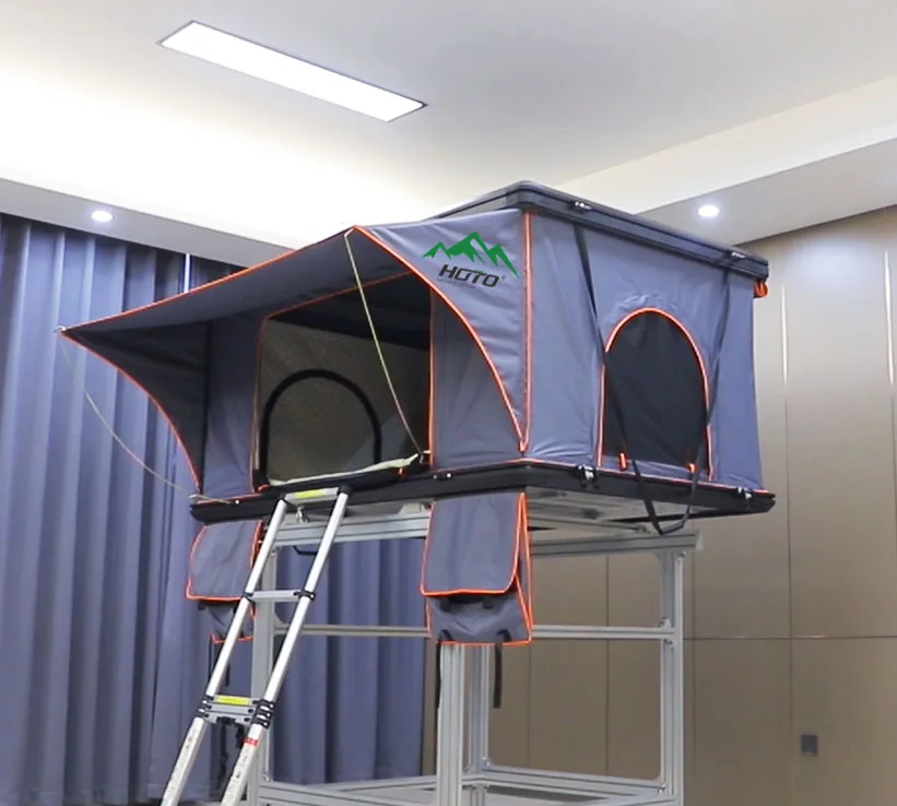 HOTO New Accessories 4x4 Aluminium car roof tent SUV Camping UV Resistant Foldable Canopy Waterproof Canvas Car Rooftop Tent