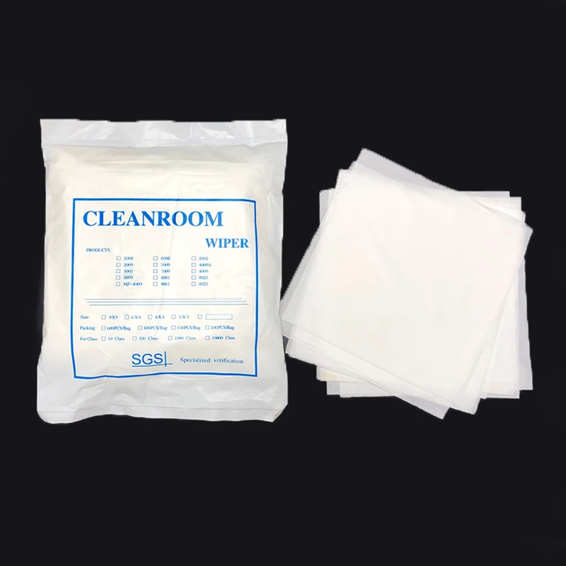 High Quality 110gsm 9*9 inch Sub-microfiber Fabric Cleanroom Clothed Wipers Industrial Car Wiping Cleanroom Wipers