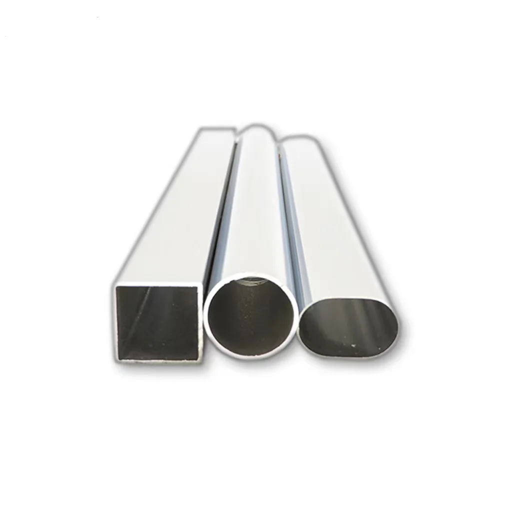 Chrome Steel Wardrobe Tube, Round/Oval Wardrobe Pipe