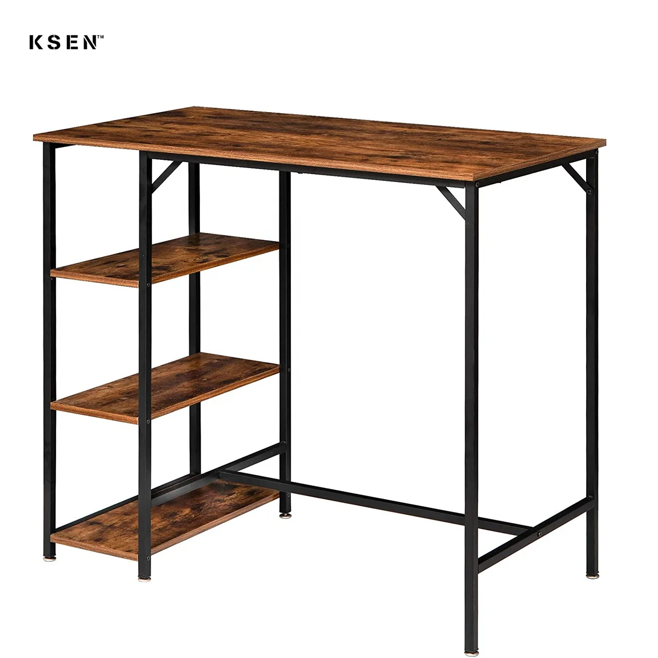 Kitchen Counter Table, Sturdy Metal Frame Home | Pub | Living Room | Breakfast Nook Furniture