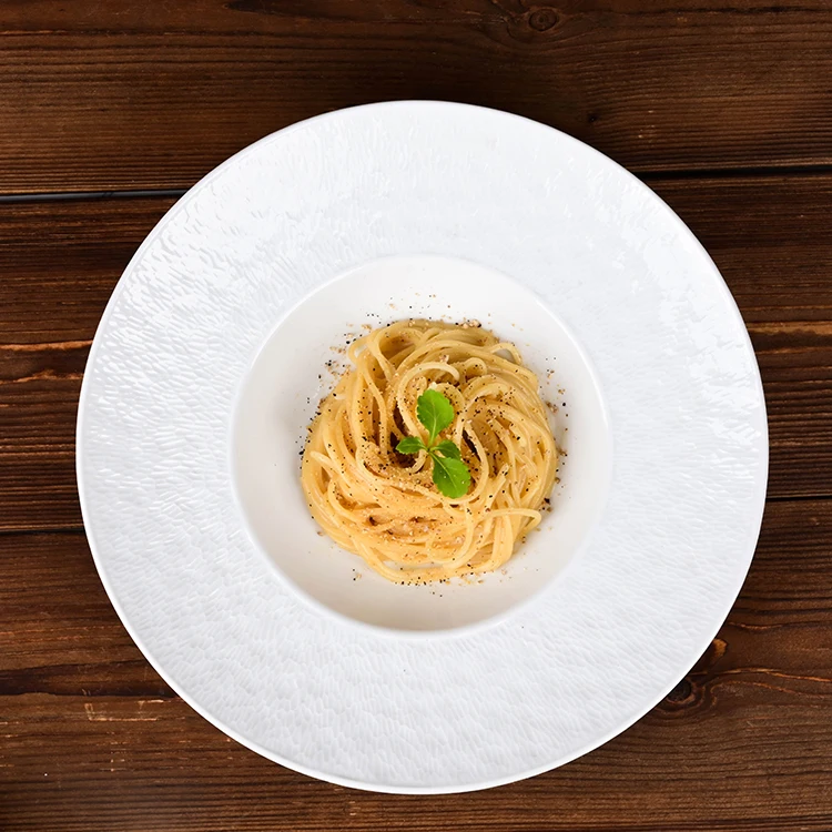 P&T dinnerwares Horeca wholesale plates ceramic ramen bowl luxury tableware set white dinner plate dishes for kitchen and home