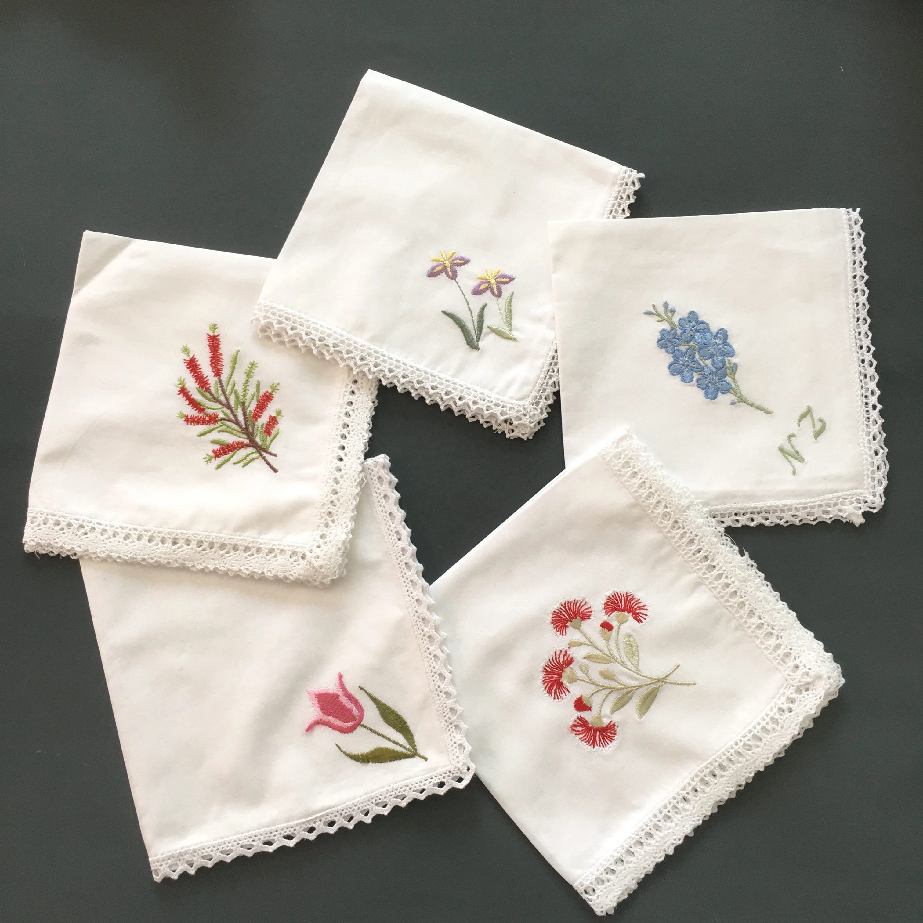 cotton crochet handkerchief lace hankies