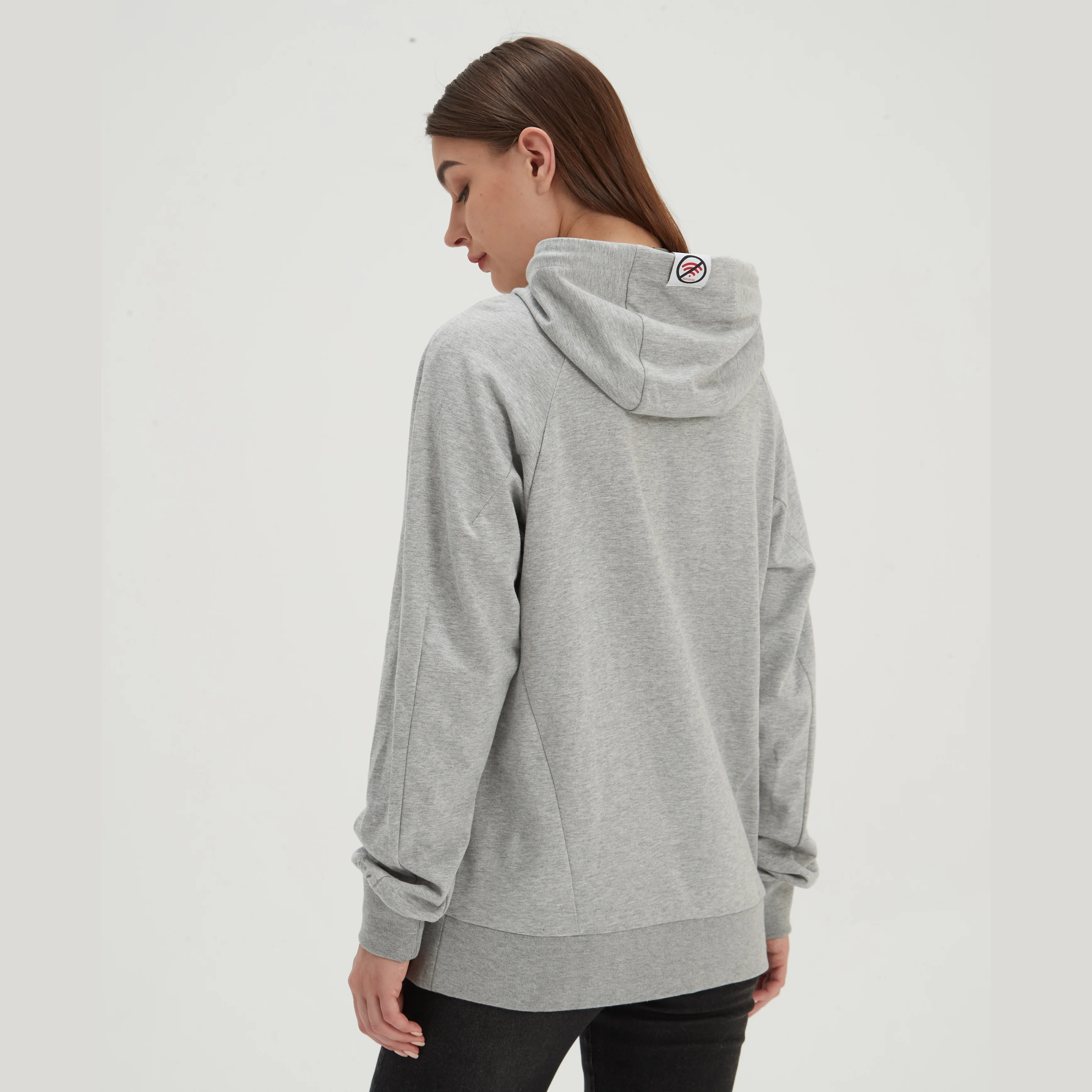Anti EMR Shielding Sweatshirt Double Layers EMF Fabric, with Silver Shield Zipper, Provide Super Protection Hoodie