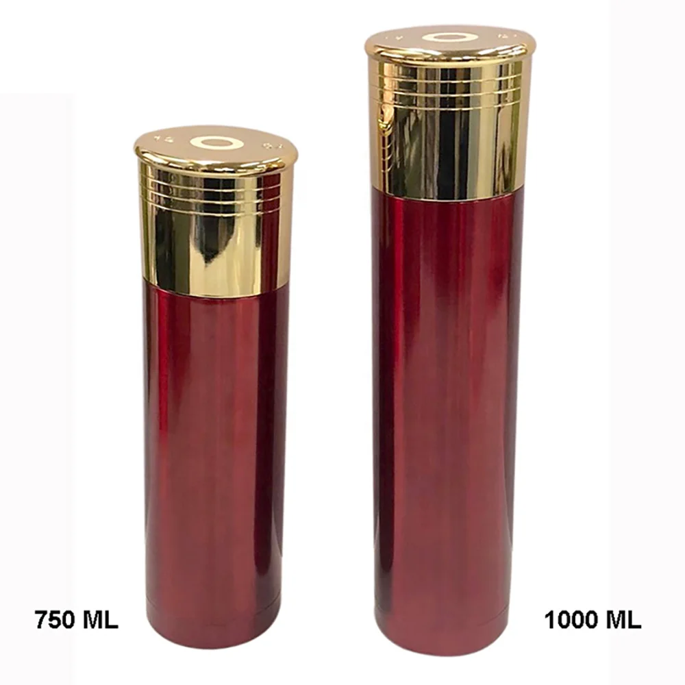 32 oz / 1000 ml 12 Gauge Double Wall Shot Shell Stainless Steel Vacuum Insulate Flask Thermo Bottle Thermo