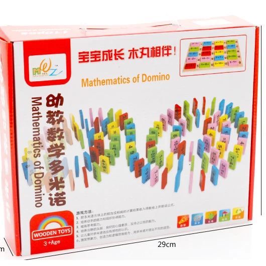 Logwood детская деревянная игрушка домино блок Монтессори Деревянные математические игрушки для детей 3-4-5-6-7-8 лет счетная игра забавные подарки для детей
