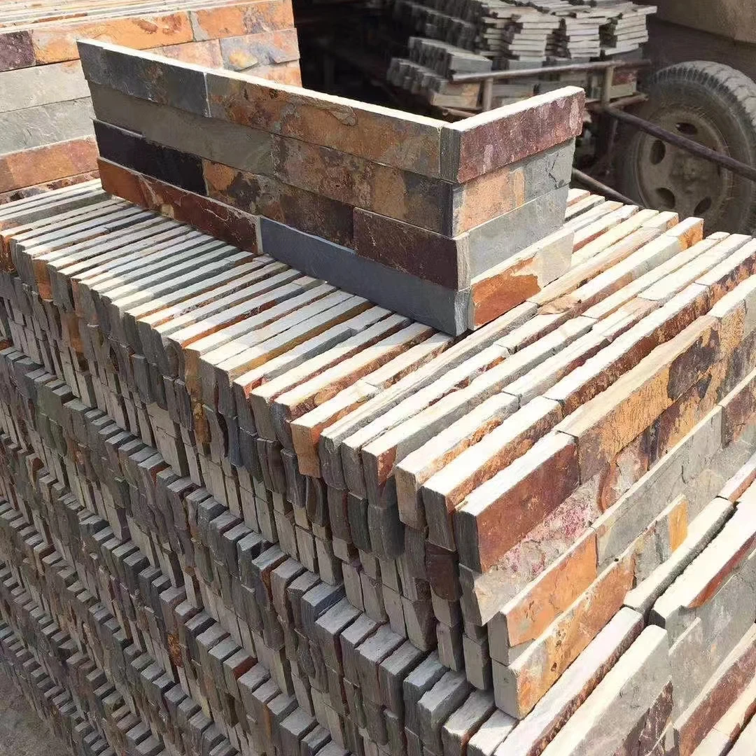 Высококачественный натуральный Азиатский сланец для ржавчины, оптовая продажа, настенный сланец для тонкой культуры, каменный сланец для стен