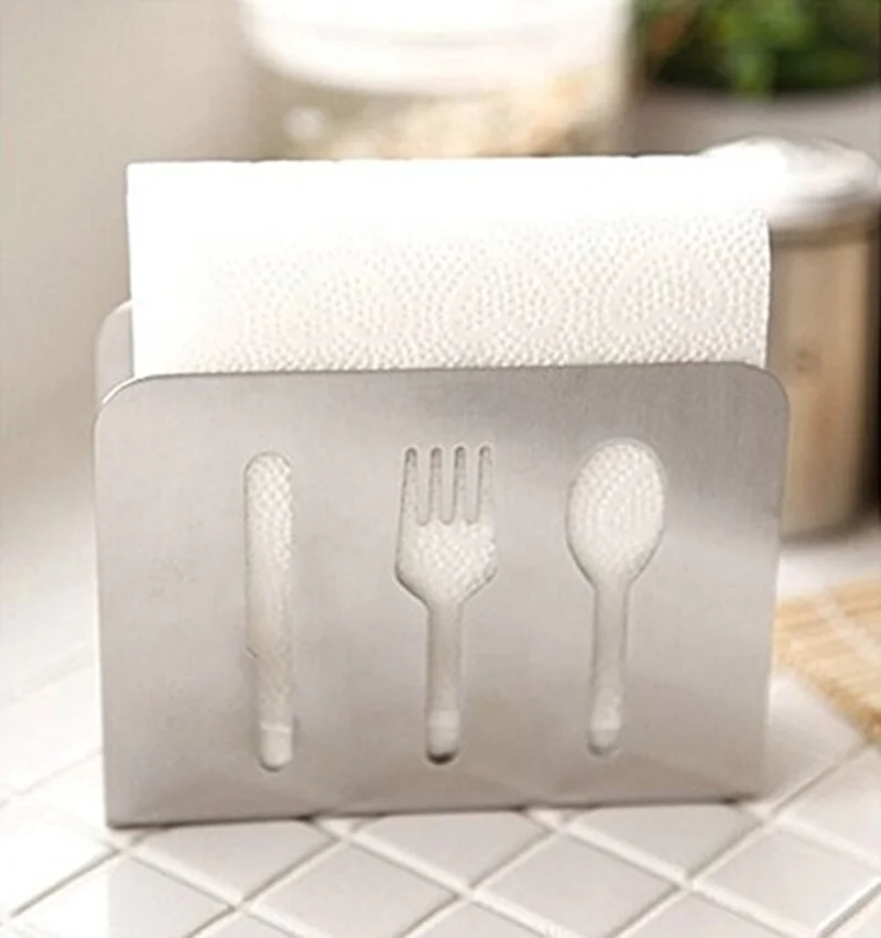 
Stainless Steel Elegant Napkin Holder Upright Paper Napkin Storage Dispenser for Dining Table and Kitchen Countertops 