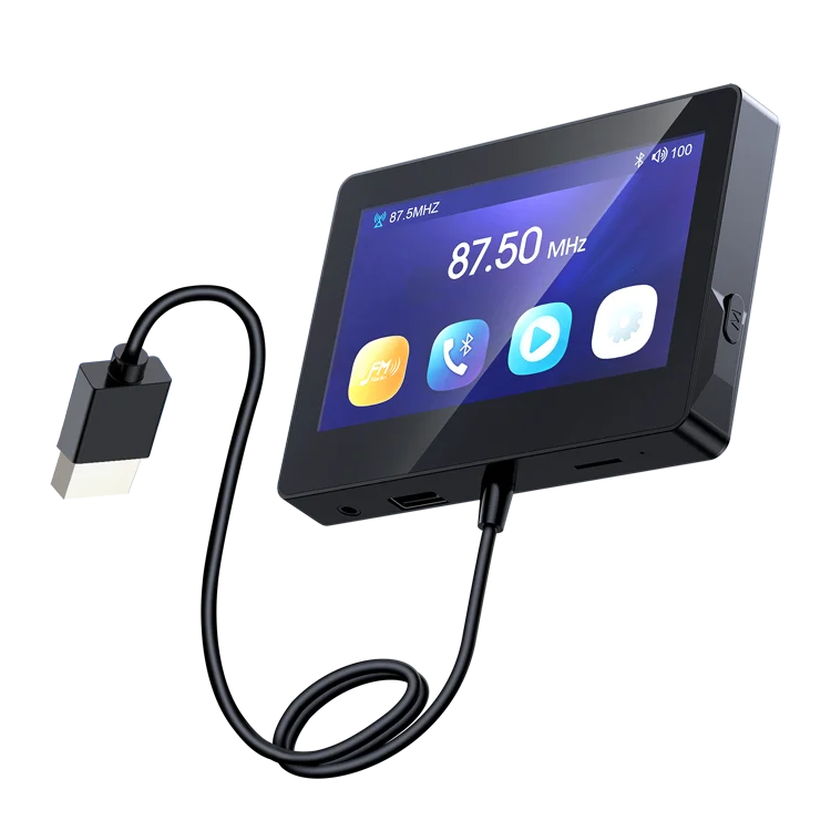 Car BT 5.0 FM Transmitter MP3 Wireless Hands free Audio Receiver Auto 4.3 inch Screen Car MP5 Player Car Video