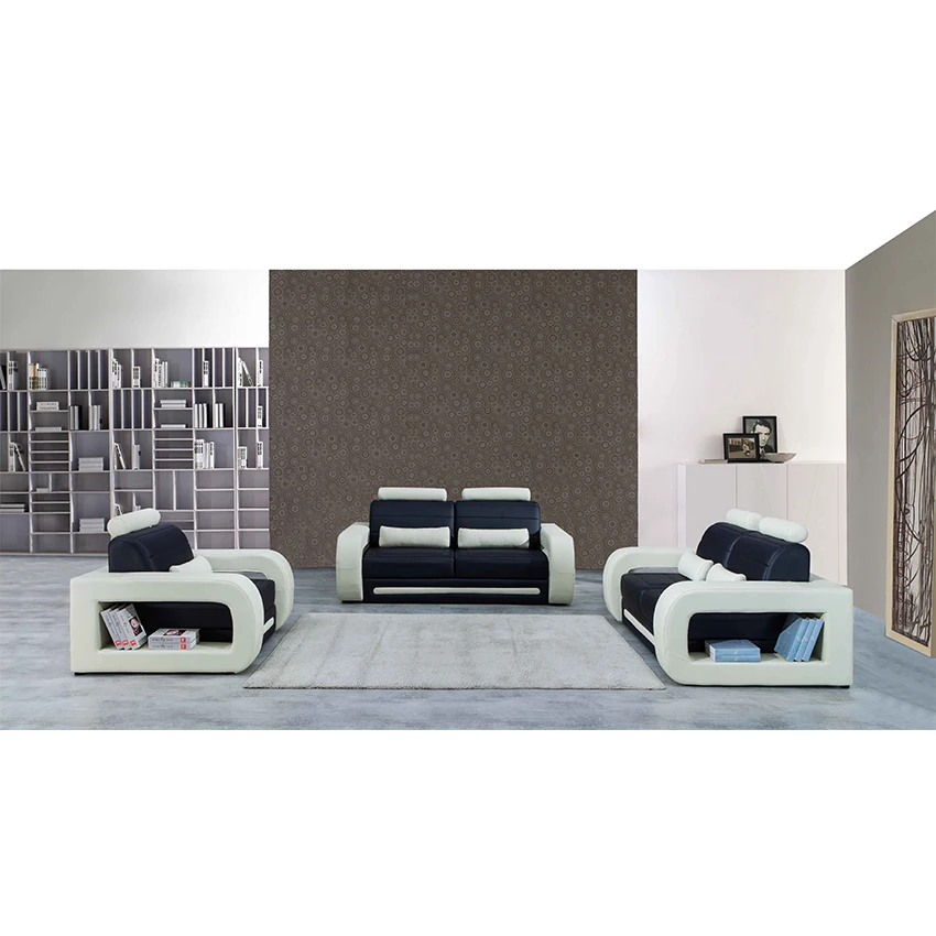 Modern design 3 seater pure leather reclining chesterfield sofa living room furniture sets modern luxury american